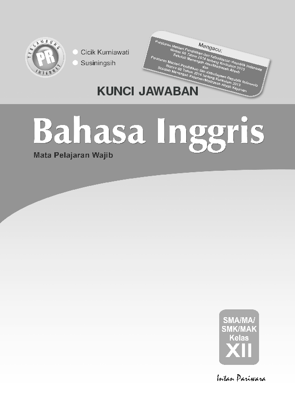 Ebook Bahasa Indonesia Kelas 12  Ajudan Soal